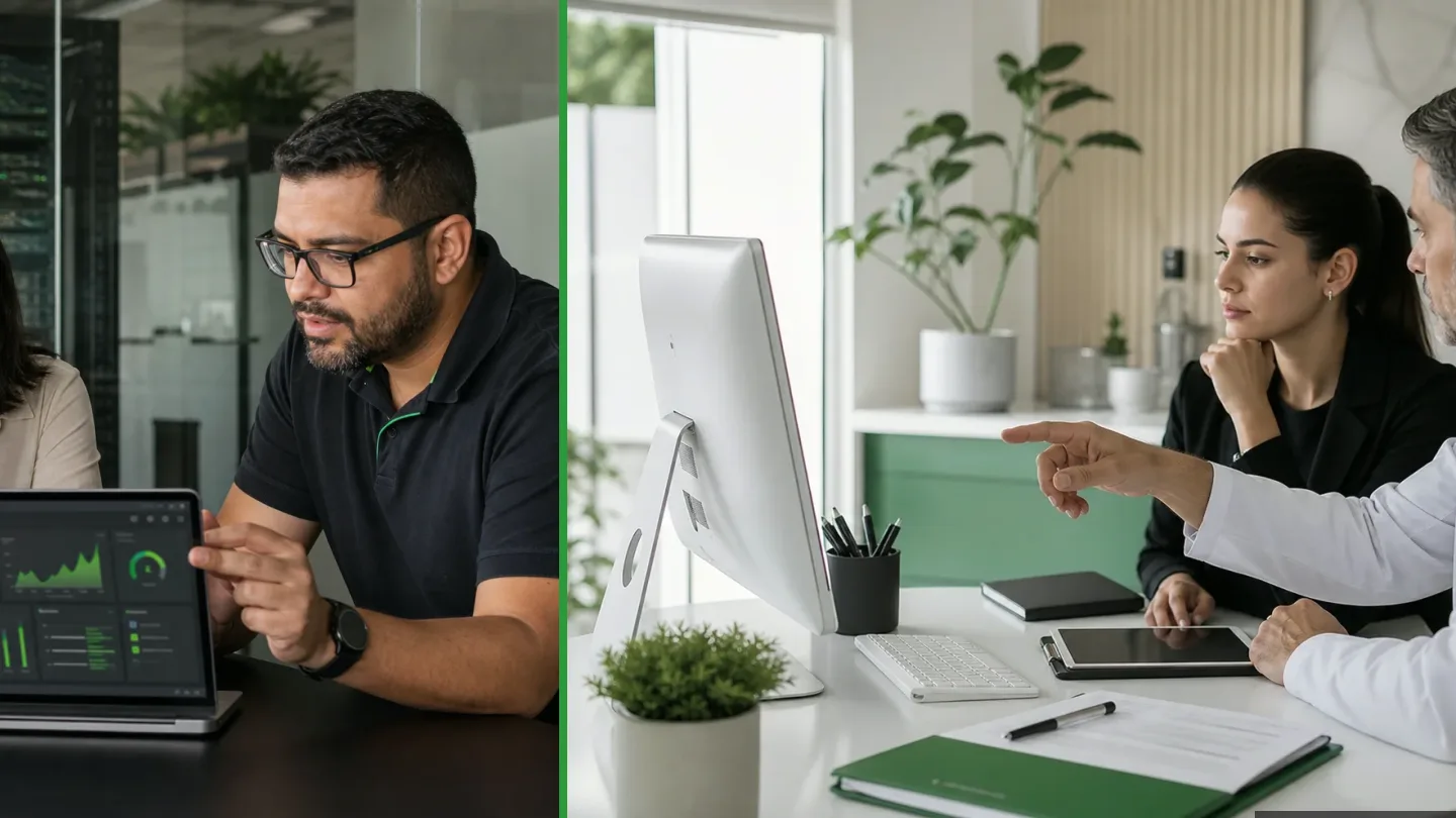 Equipe usando tecnologia para acompanhar processos de gestão, ilustração do artigo sobre evdoc na gestão de contas públicas: organização e rastreabilidade