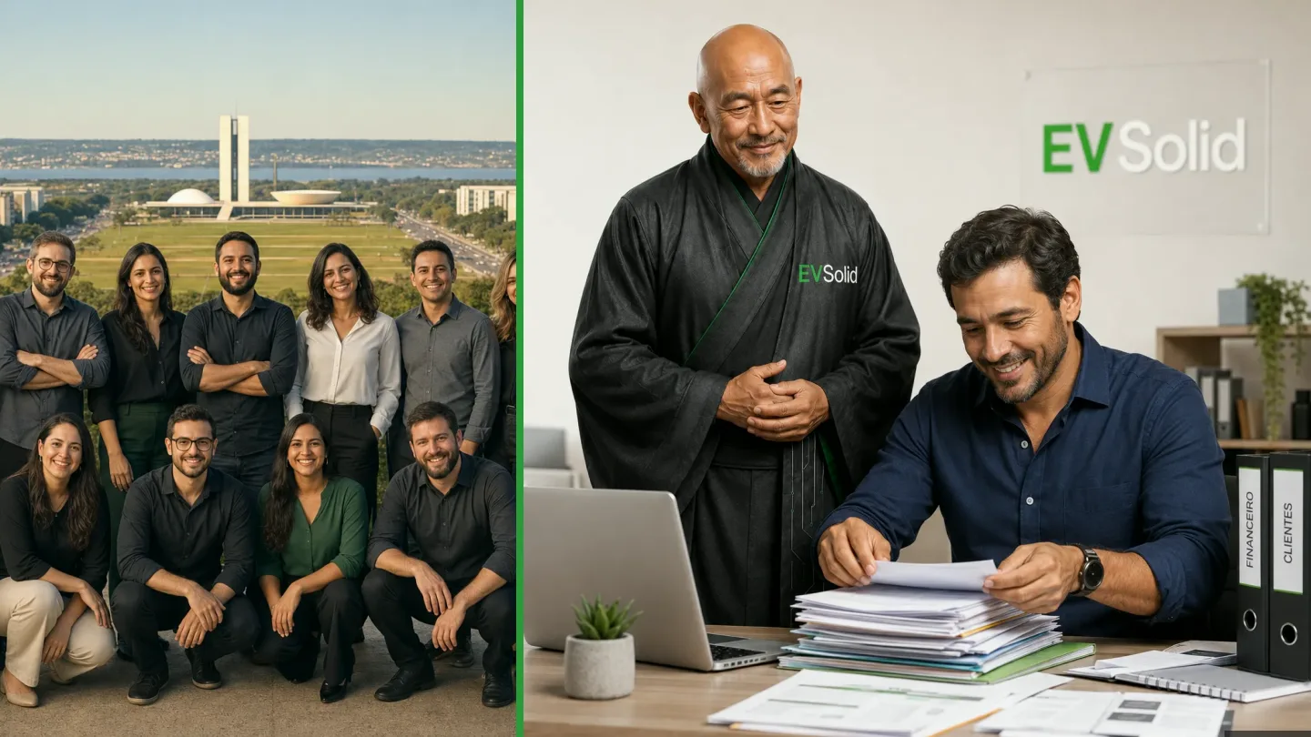Profissional organizando documentos físicos e digitais em uma rotina de gestão documental, ilustração do artigo sobre onde ficam armazenados os arquivos depois de digitalizados